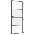 Puerta interior delgada negra vidrio y aluminio 83x201,5