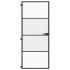 Puerta interior delgada negra vidrio y aluminio 83x201,5