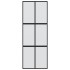 Puerta corredera vidrio templado y aluminio negra 90x205