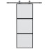 Puerta corredera vidrio templado y aluminio negra 76x205