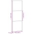 Puerta corredera vidrio templado y aluminio negra 76x205
