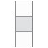 Puerta corredera vidrio templado y aluminio negra 76x205