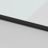 Puerta corredera vidrio templado y aluminio negra 90x205