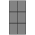 Puerta corredera vidrio templado y aluminio negra 102,5x205