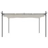 Pérgola con cubierta retráctil color crema 395x292x230
