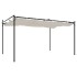 Pérgola con cubierta retráctil color crema 395x292x230