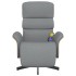 Sillón reclinable de masaje con reposapiés tela gris