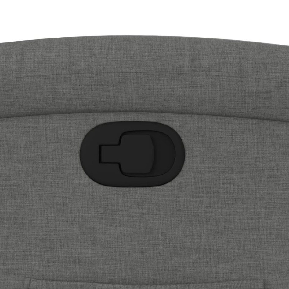 Sillón reclinable de tela gris