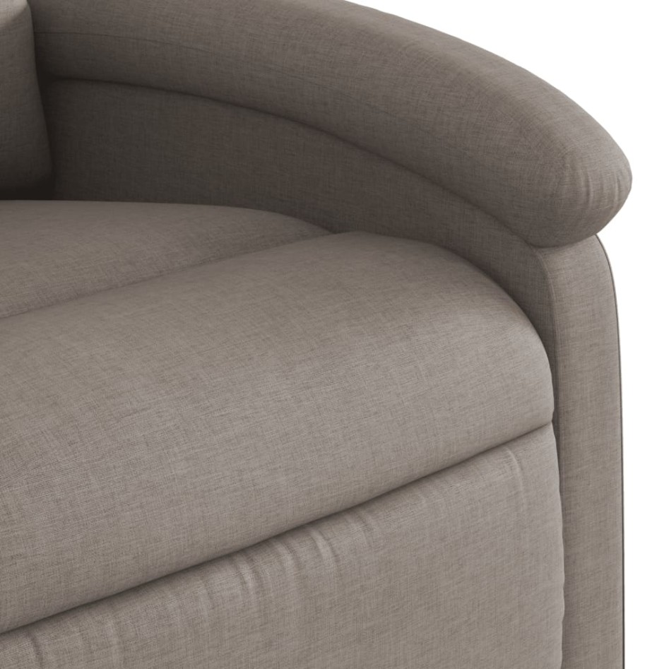 Sillón de masaje reclinable de tela gris