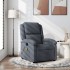 Sillón de masaje reclinable de terciopelo gris