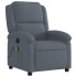 Sillón de masaje reclinable de terciopelo gris