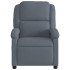 Sillón de masaje reclinable de terciopelo gris