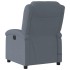 Sillón de masaje reclinable de terciopelo gris
