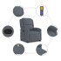 Sillón de masaje reclinable de terciopelo gris