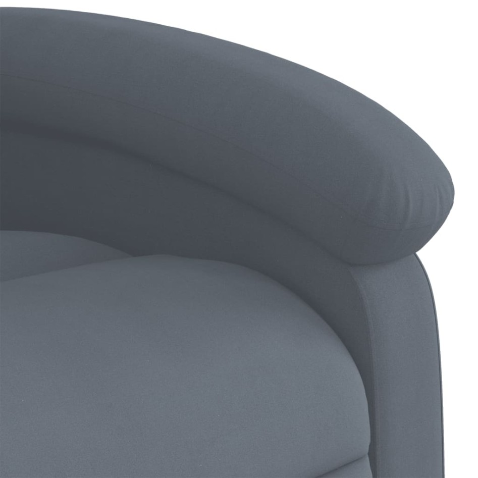 Sillón de masaje reclinable de terciopelo gris