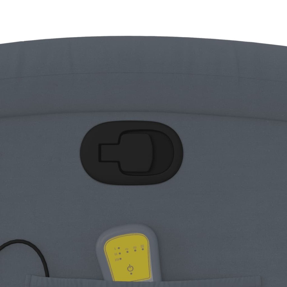 Sillón de masaje reclinable de terciopelo gris