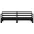 Sofá cama nido madera maciza de pino negro 80x200