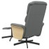 Sillón reclinable con reposapiés tela gris