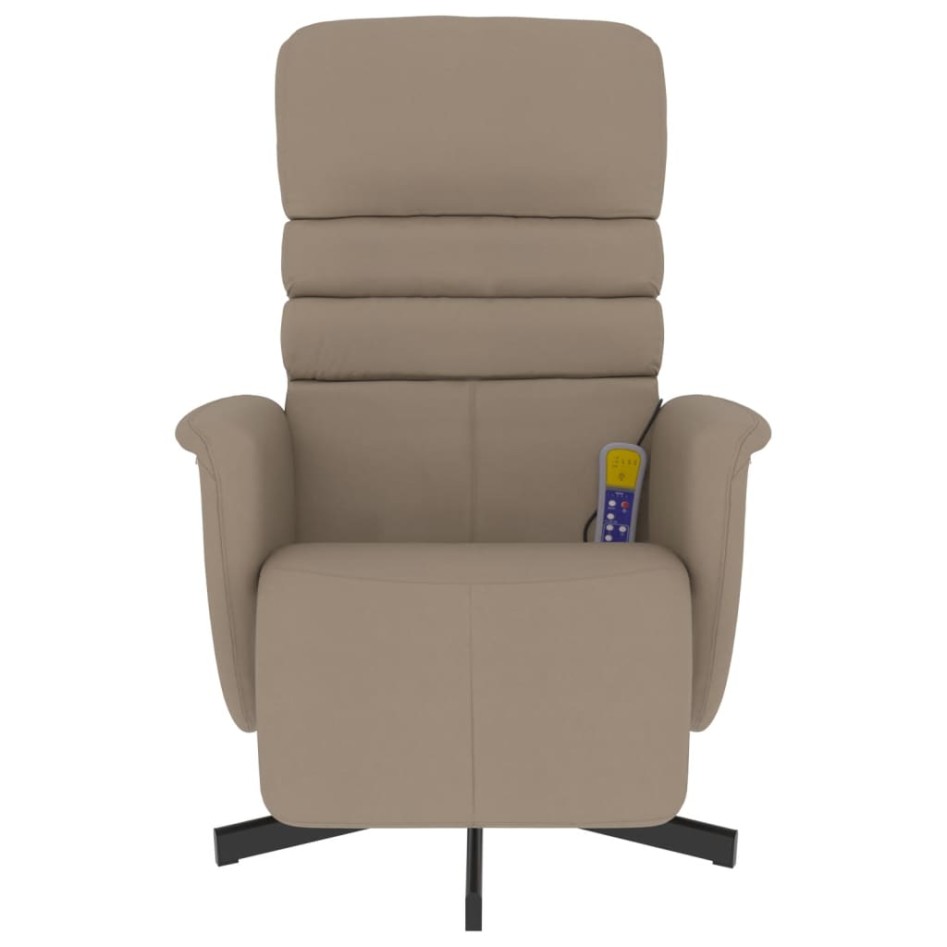 Sillón reclinable masaje reposapiés cuero sintético