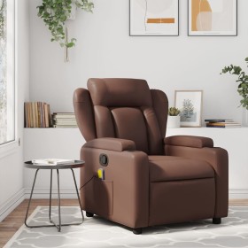 Sillón de masaje reclinable cuero sintético