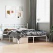 Estructura de cama con cabecero metal blanca 160x200 cm