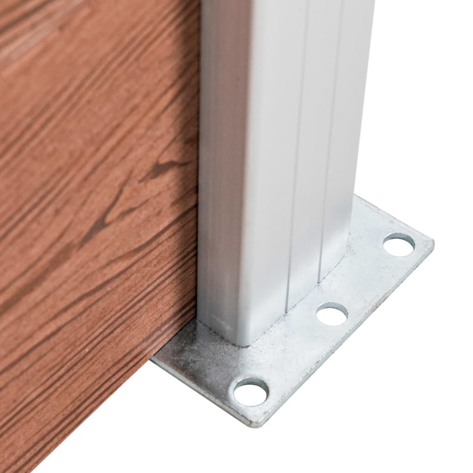 Valla de jardín de WPC marrón 175x105