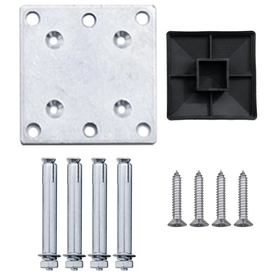 Valla de jardín de WPC marrón 175x105