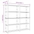 Estantería de 5 niveles madera maciza pino marrón 170x38x170