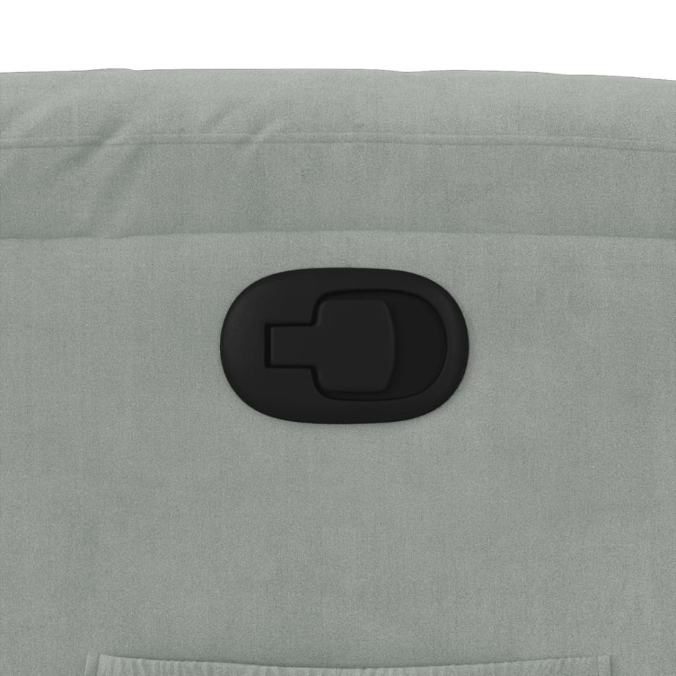 Sillón reclinable de terciopelo gris