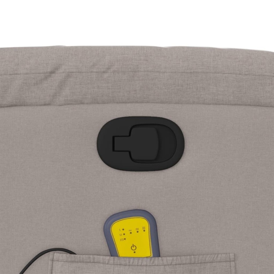 Sillón de masaje reclinable de tela gris