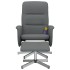 Sillón reclinable de masaje con reposapiés tela gris