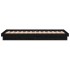 Estructura de cama con LED madera maciza negra 100x200