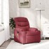Sillón de masaje reclinable de tela color vino