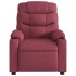 Sillón de masaje reclinable de tela color vino