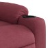 Sillón de masaje reclinable de tela color vino