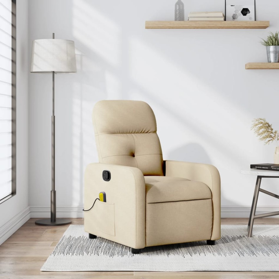 Sillón de masaje reclinable de tela