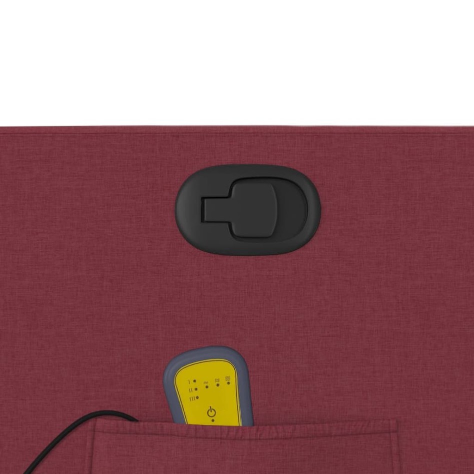 Sillón de masaje reclinable de tela color vino