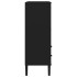 Aparador alto SENJA aspecto de ratán madera negro 90x40x112