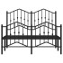 Estructura de cama con cabecero y estribo metal negro
