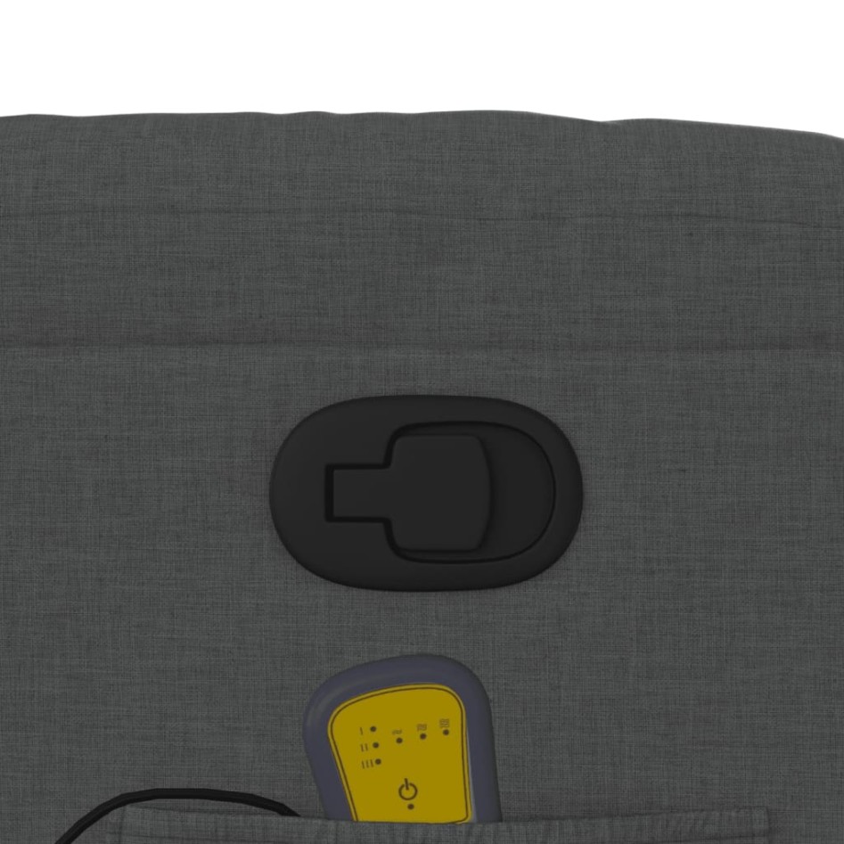 Sillón de masaje reclinable de tela gris