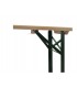 Mesa de jardín plegable con 2 bancos madera de abeto