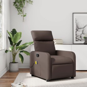 Sillón de masaje reclinable cuero sintético