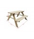 Mesa de picnic para niños madera de pino