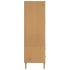 Armario SENJA aspecto de ratán madera pino marrón 90x55x175