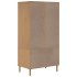 Armario SENJA aspecto de ratán madera pino marrón 90x55x175