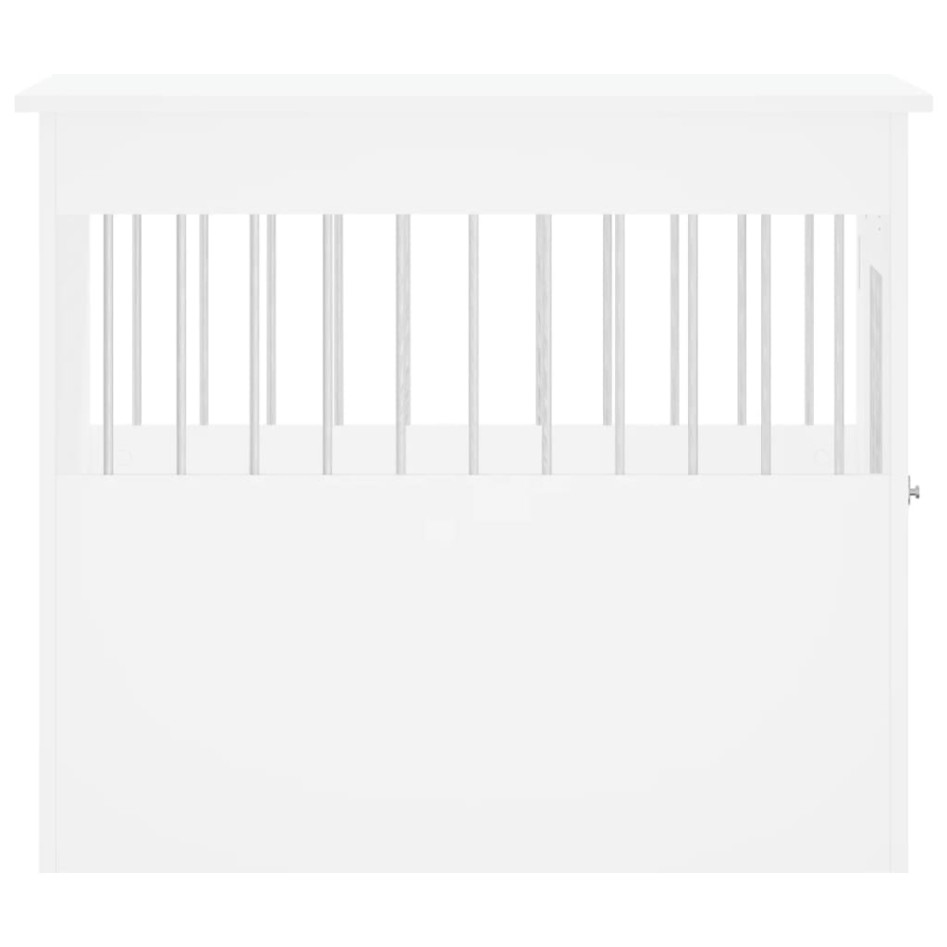 Jaula para perros madera de ingeniería blanco 55x80x68