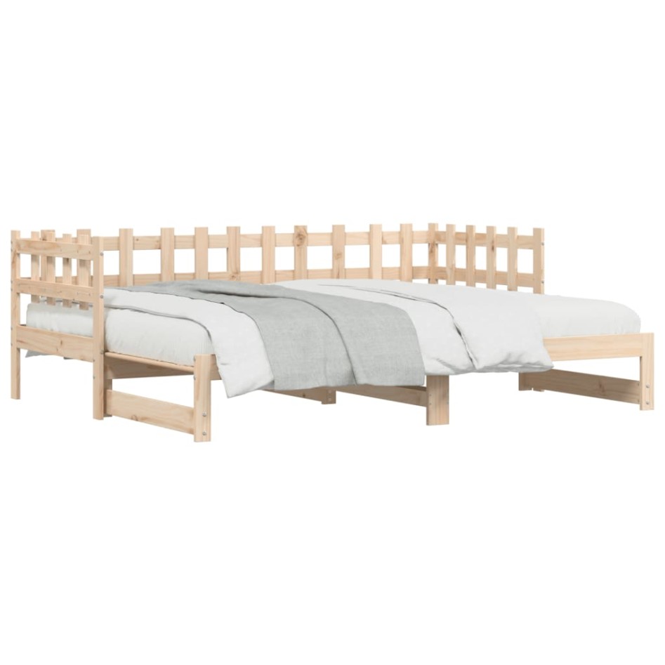 Sofá cama extraíble madera maciza de pino 2x(80x200)