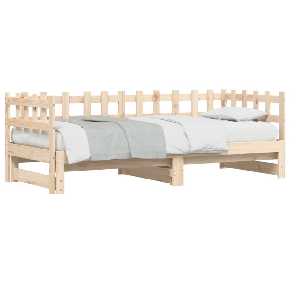 Sofá cama extraíble madera maciza de pino 2x(80x200)