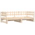 Sofá cama extraíble madera maciza de pino 2x(80x200)
