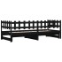 Sofá cama extraíble madera maciza de pino negro 2x(90x190)